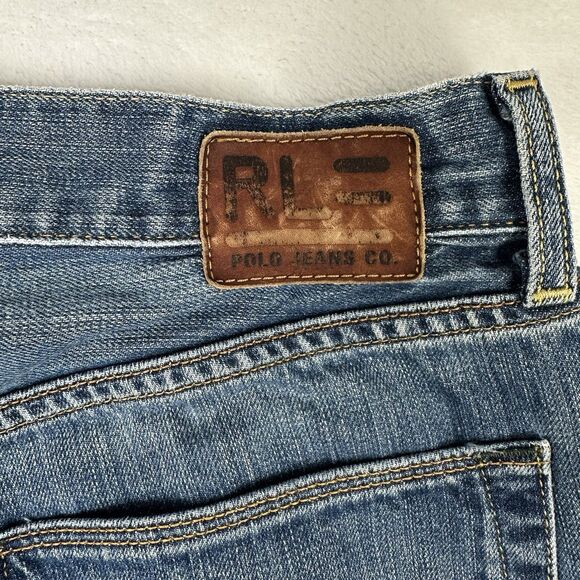 Polo Ralph Lauren Men's Hayden Relaxed Fit Straight Leg Blue Denim Jeans 32x28.5 - Picture 7 of 11